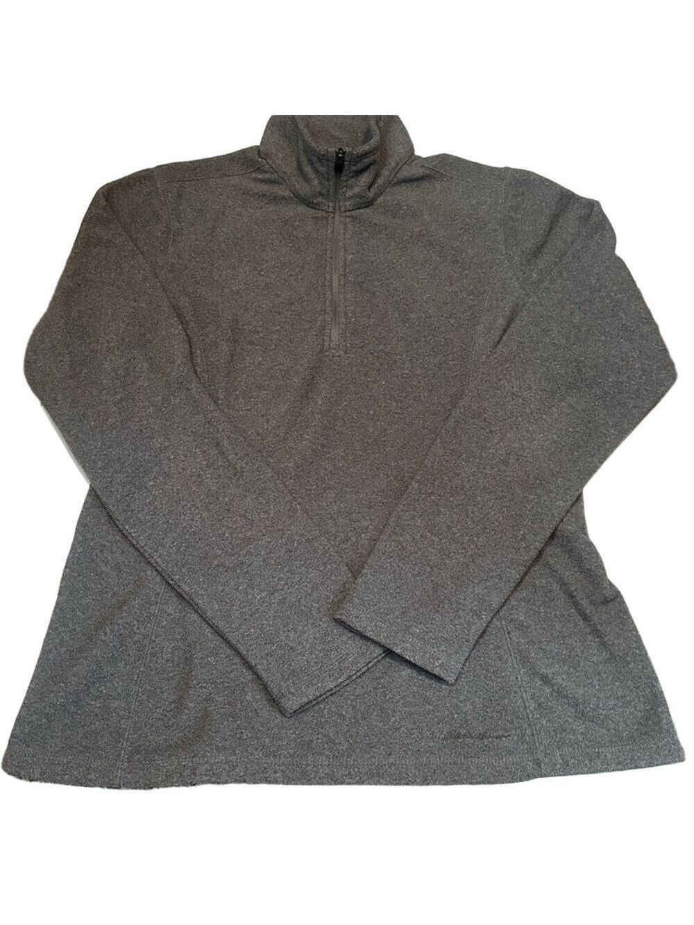 Women’s Small Eddie Bauer Charcoal Fleece 1/4 Zip Pullover